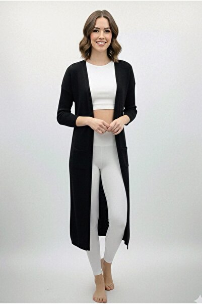 rushana Women's 125cm Long Pocketed Loose Knit Cardigan