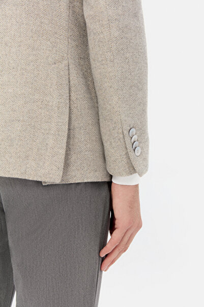 Twn Slim Fit Mink Dobby Fabric Jacket