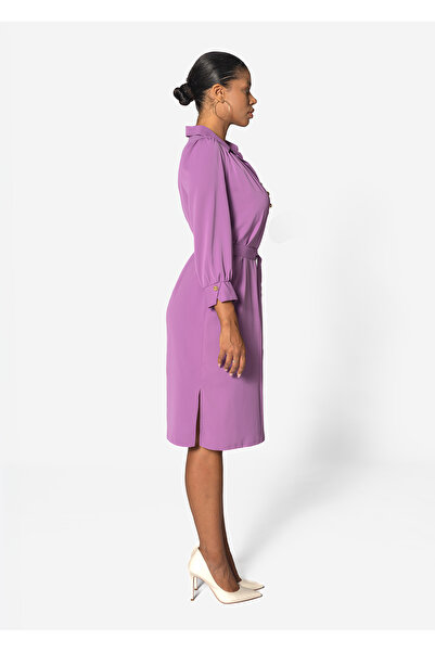 Vessmary Day dress VSM920 - Lilac, shirt style