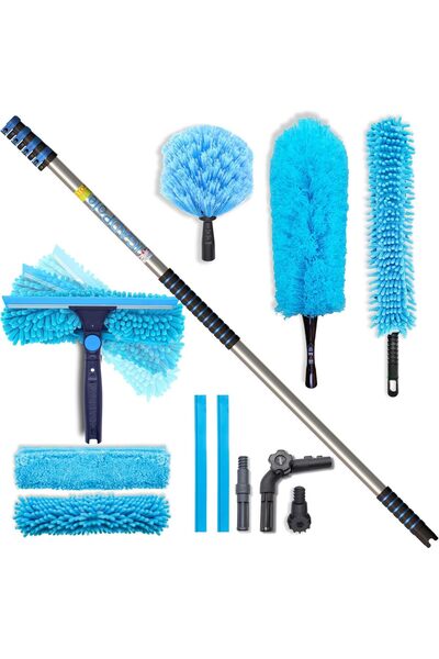 IGADPole Kit Profesional Curățare Ferestre cu Spălător de 5m, Racletă 25cm, 3...