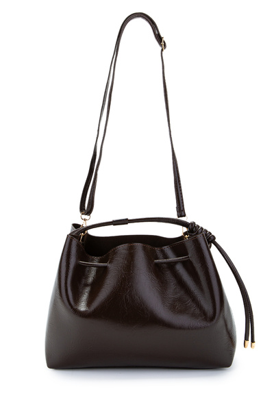 minebag Ruched Detail Yavru Çantalı Elin Women's Crossbody Bag Brown