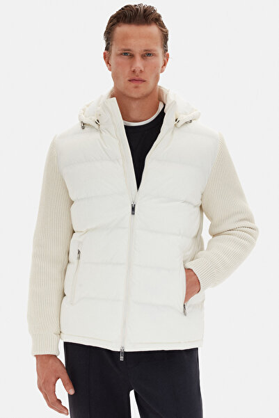 D'S Damat Ds Damat Regular Fit Ecru Plain Coat