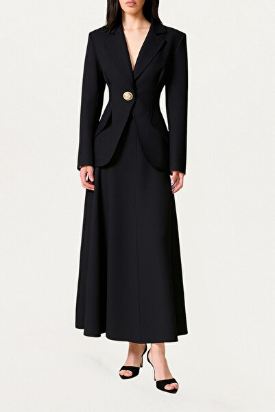 Nocturne Padded Jacket with Gold Accessories