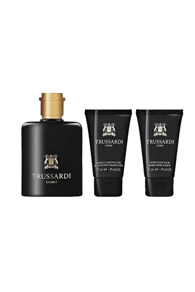 Trussardi Uomo Gift Set, Men, Eau de Toilette, 100 ml + Shower Gel, 100 ml + Aftershave Balm, 200 ml
