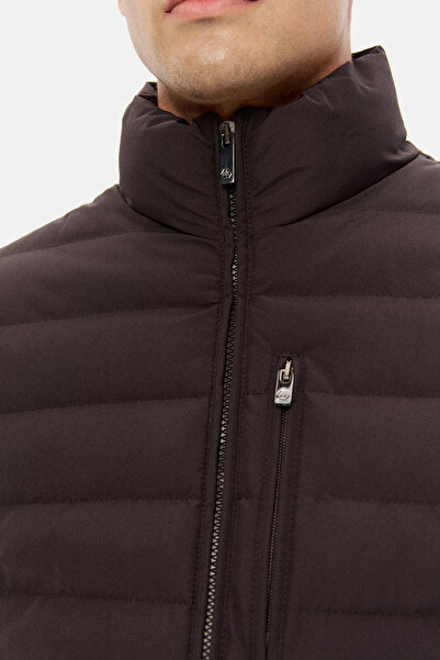 D'S Damat Ds Damat Regular Fit Brown Plain Vest Coat