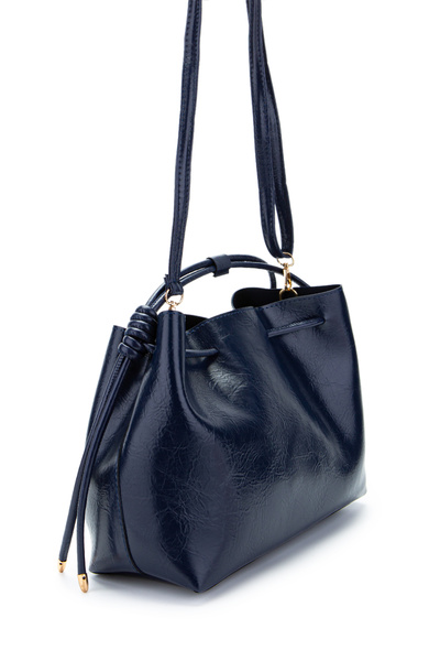 minebag Ruched Detail Yavru Çantalı Elin Women's Crossbody Bag Navy Blue