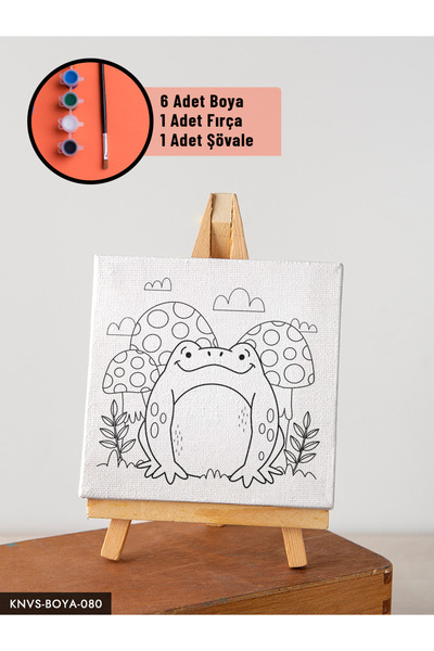 CeSht Canvas Painting Set with Easel Includes Easel, Brush, Paint