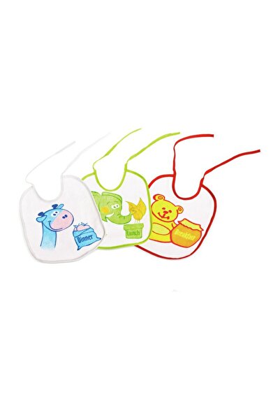 Sunny Baby Bavetă cu șnur, bumbac/PVC, set 3 piese -
