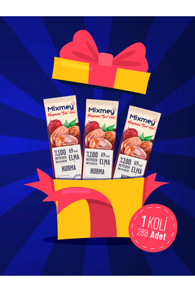 mixmey Hurma Meyve Barı 288 Adet | Sağlıklı Atıştırmalıklar – Vegan, Glutensi...