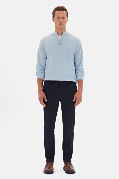 D'S Damat Ds Damat Relaxed Fit Navy Blue Plain Jogger Trousers