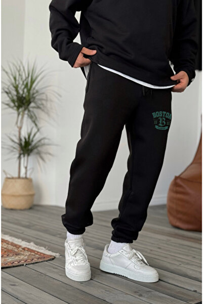 EydaMoon Men's Winter Boston Printed Fleece-Lined Underpants with Elasticated Legs