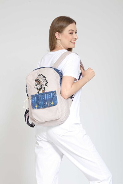 street&bagdnz Rucsac de călătorie zilnic, etnic, autentic, boem, cu broderie ...