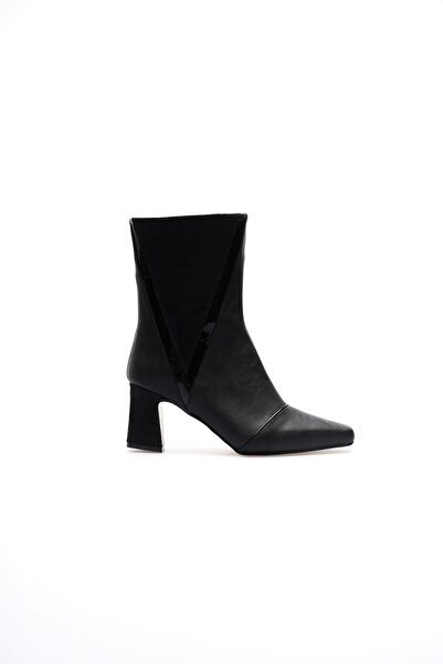 MARCHEO Anisa Women's Black Thick Heeled Winter Boots
