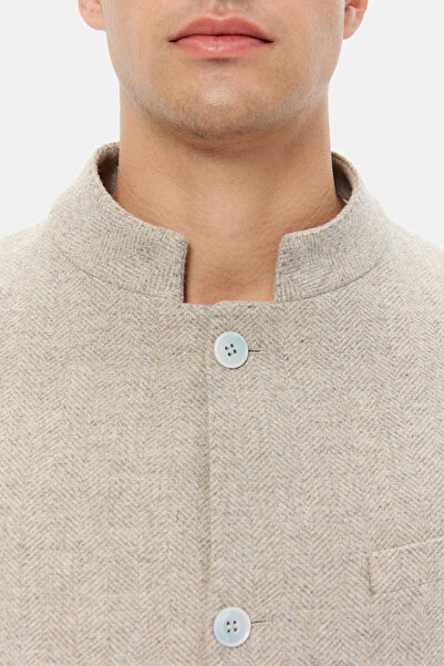 Twn Slim Fit Mink Dobby Fabric Jacket