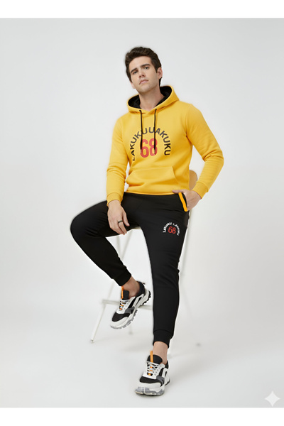 STITCH by MH Men's "LAKUKU 68" Premium Terry Hoodie & Cargo Jogger Set .23 years / Chest 36"