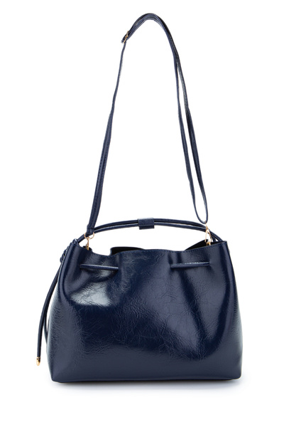 minebag Ruched Detail Yavru Çantalı Elin Women's Crossbody Bag Navy Blue