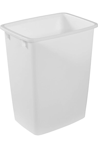 RUBBERMAID سلة مهملات صغيرة للمطبخ والحمام، بلاستيك، أبيض، سعة 9 جالون، فتحة ...