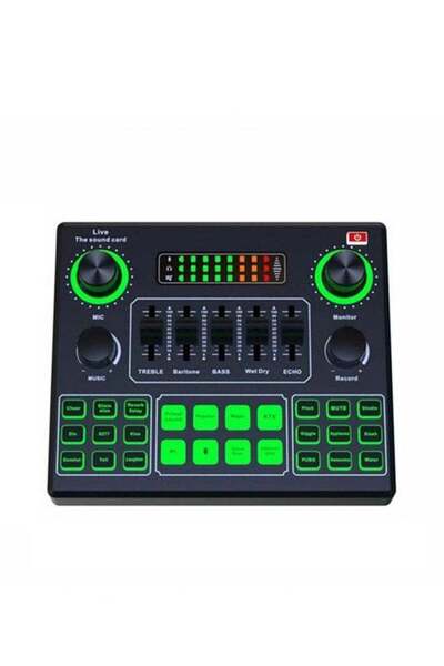 Generic Live Sound Card Audio Mixer Black