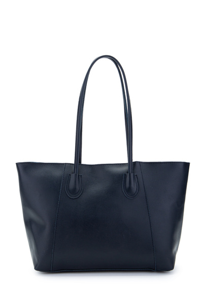 minebag Faux Leather Elena Handbag Navy Blue