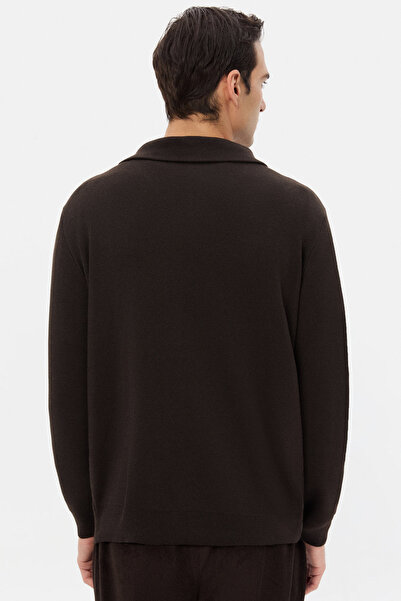 Twn Slim Fit Brown Sweater
