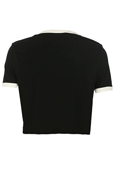 TopShop Nadia Black T-shirt - S, Black, 100% cotton