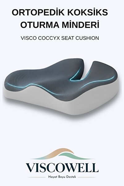 ViscoWell Orthopedic Coccyx Seat Cushion Sitting Ring Seat Chair Cushion Tailbone Pillow