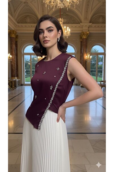 FASHIONAPPROACH Burgundy Barbie Police Chiffon Dress