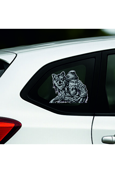 StickITsibiu Car Sticker - Dac with his wolf - Glossy Laminate – Auto-Moto stickers