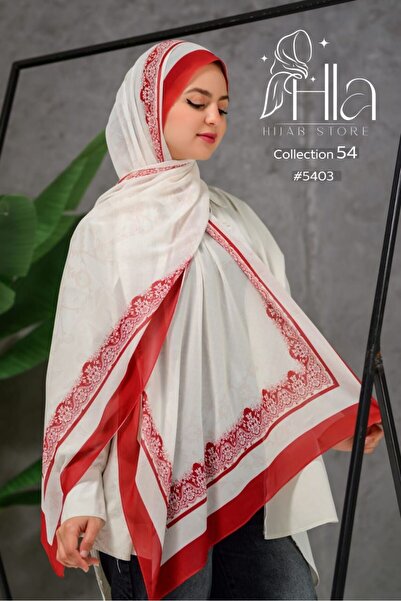 Hala Chiffon scarf with digital print, set of 5 pieces, size 180 x 75