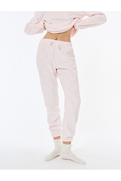 Koton Tie-Waist Comfortable Fit Folded-Leg Pajama Bottoms