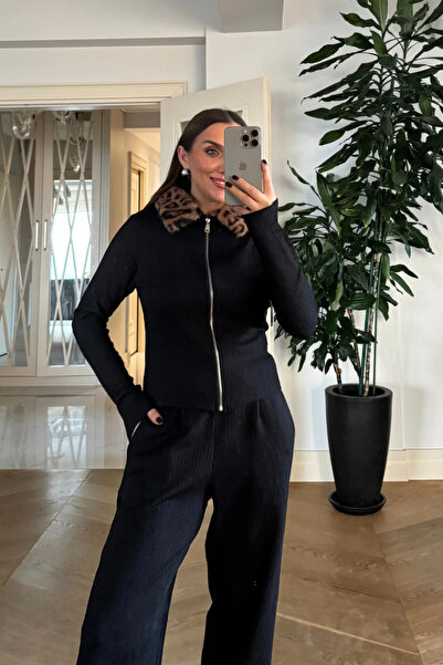 mrc Leopard Print Fur Cardigan