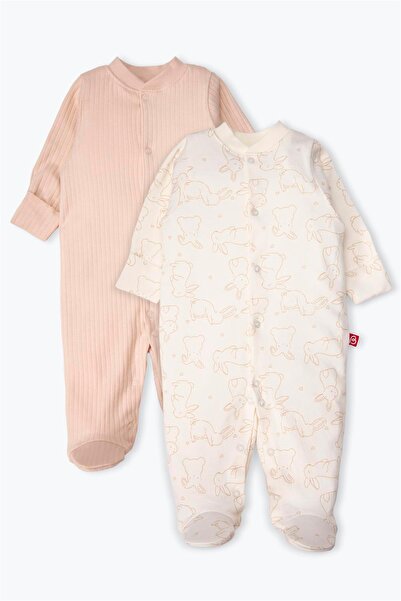 Bebetto ELDİVENLİ PATİKLİ TULUM 2Lİ (CUTE BUNNY) BEJ