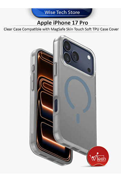 Wtech Apple iPhone 17 Pro 5G 2025 Clear Case Compatible with MagSafe Skin Touch Soft TPU Case Cover