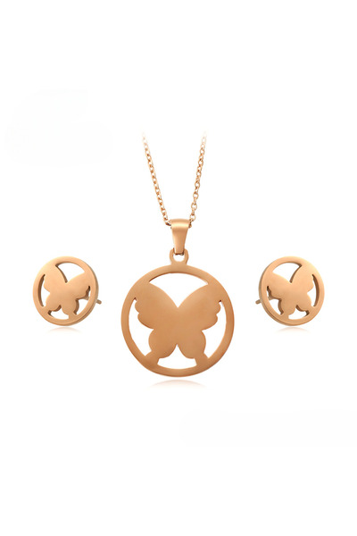 yssey Dalia Rose Gold Plated Jewelry Set