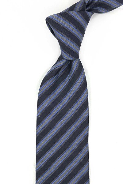 Kravatkolik Chilivani Style Smoked - Μπλε ιταλική μεταξωτή γραβάτα IK2060