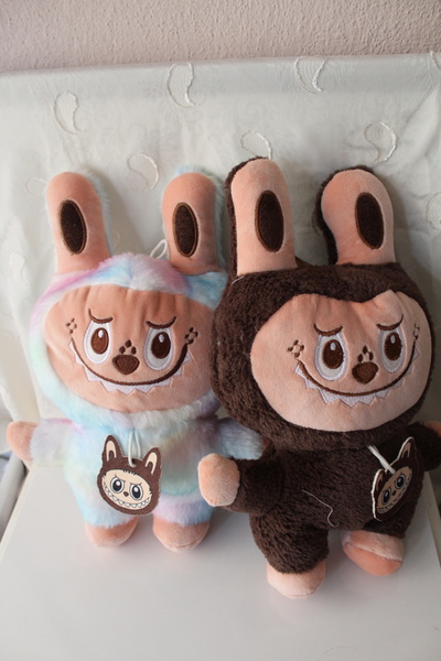 Kudi ألعاب لابوبو البني ولابولو قوس قزح المصنوعة من القطيفة مقاس 30 سم