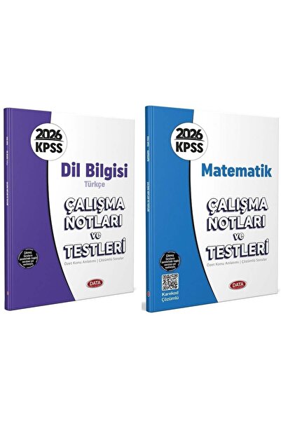 Data Yayınları Data 2026 KPSS Dil Bilgisi Türkçe + Matematik Çalışma Notları ...