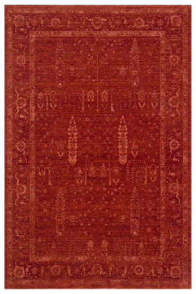 DOGANLAR ANTIQ SAFRAN 03 RED Vintage Eskitme Desenli Modern Yumuşak Dokulu Ma...