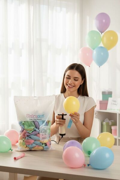 Cadde Süs بالونات ماكارون متنوعة مقاس 12 بوصة (12 قطعة) عبوة من 10 قطع