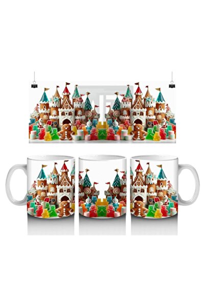 Wisdom Rain كوب على شكل قلعة البسكويت والدببة مع نمط الحلوى لمحبي الحليب للأطفال