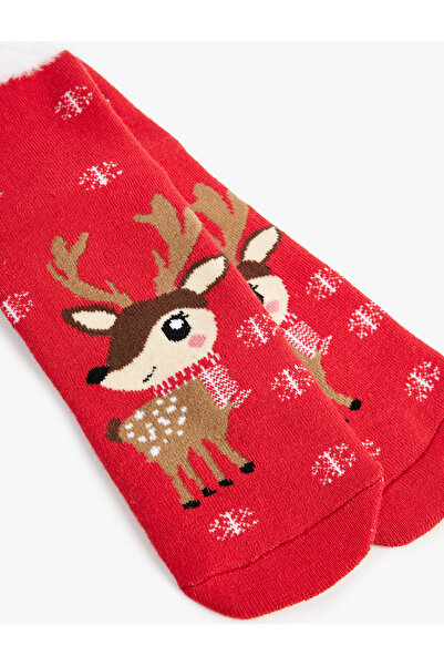 Koton Πολύχρωμες κάλτσες με θέμα την Πρωτοχρονιά με λεπτομέρειες από φτερά