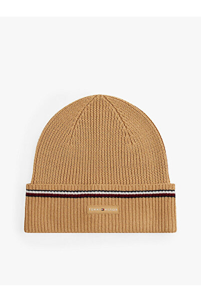 Tommy Hilfiger Pánská klasická béžová čepice Tommy Hilfiger RWB