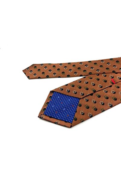 Kravatkolik Sciolta Style Copper Color Italian Silk Tie Ik2068