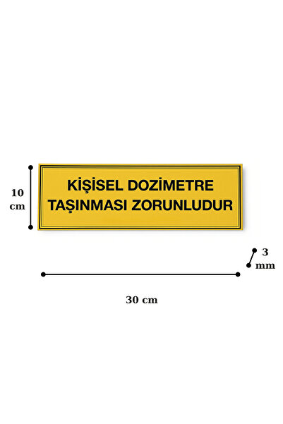 Happynesso Sign from the Warning Signs Series,'Personal Dose Meter Must Be Carried', 30 cm X 10 cm – Forex