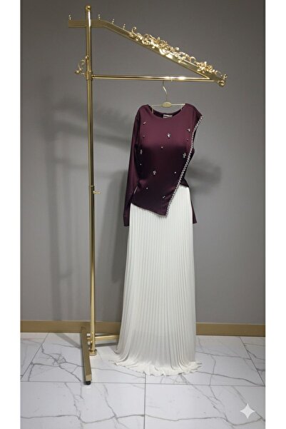 FASHIONAPPROACH Burgundy Barbie Police Chiffon Dress