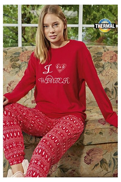 Aydoğan Women's Thermal Pajama Set – Warm and Comfortable Loungewear