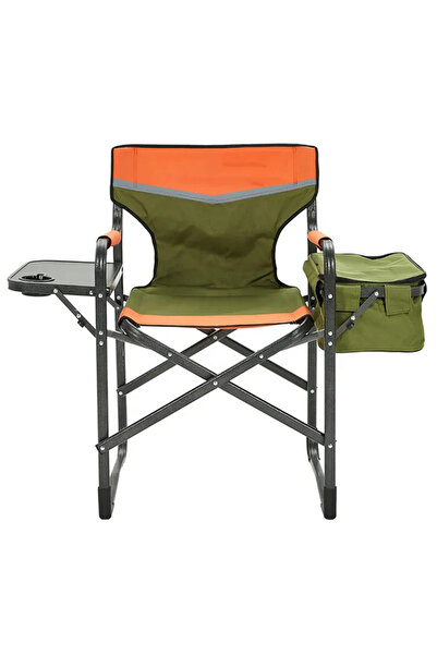 BUNCA 🪑Folding chair with side table and cooler bag for trips and camping, supports up to 180 kg