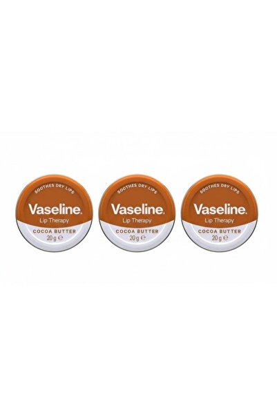 Vasline مرطب شفاه فازلين بزبدة الكاكاو - 20 جم *3 قطع