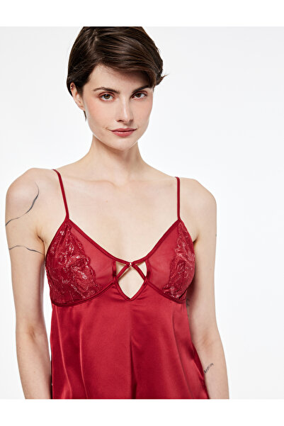 Koton Lace Detailed Thin Strap Pajama Top