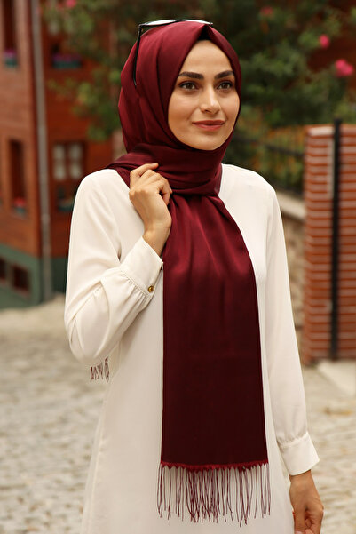 Feiza Collection Püsküllü Şal Koyu Bordo